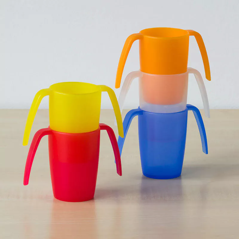 Beker met 2 handvatten Ornamin - ErgoPlus - PP - 250 ml - oranje