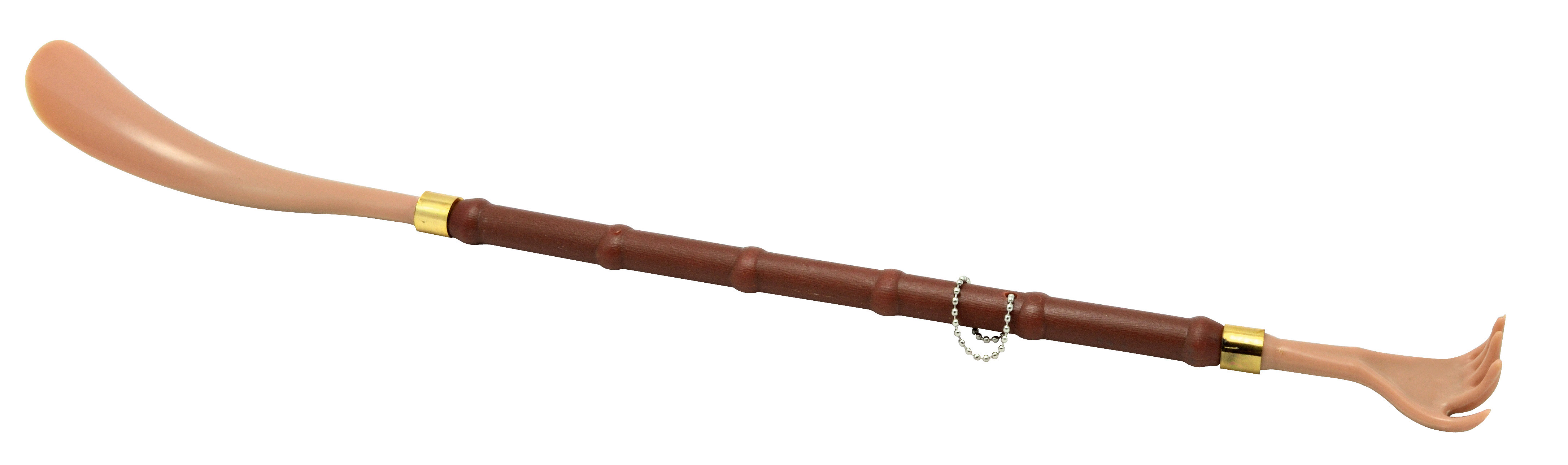 Schoentrekker met rugkrabber kunststof - 56 cm