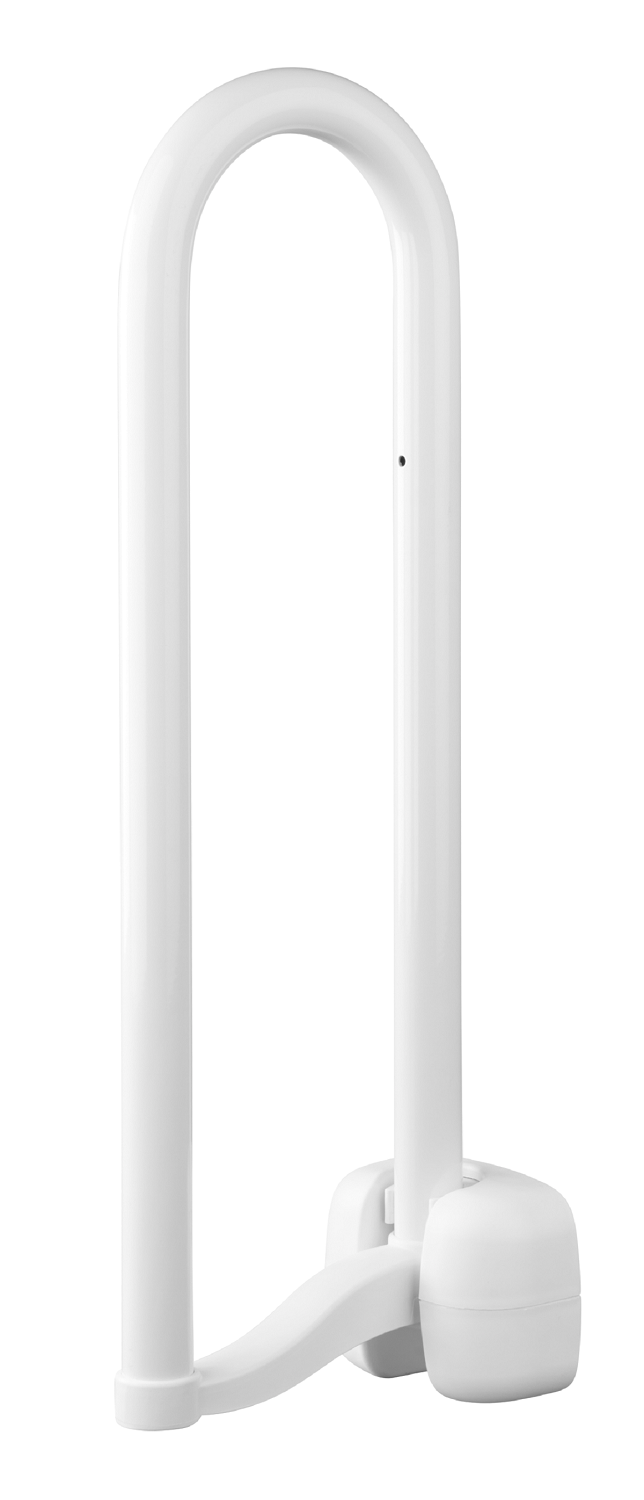 Toiletbeugel opklapbaar Premium - staal - 70 cm - wit
