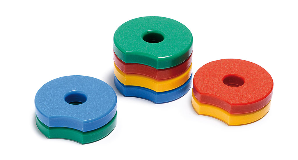 Schijven voor modulaire basisplaat Teorema - kunststof - 8 stuks