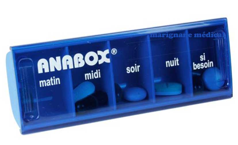 Pillendoos ANABOX - 1 dag - 5 vakken - fr