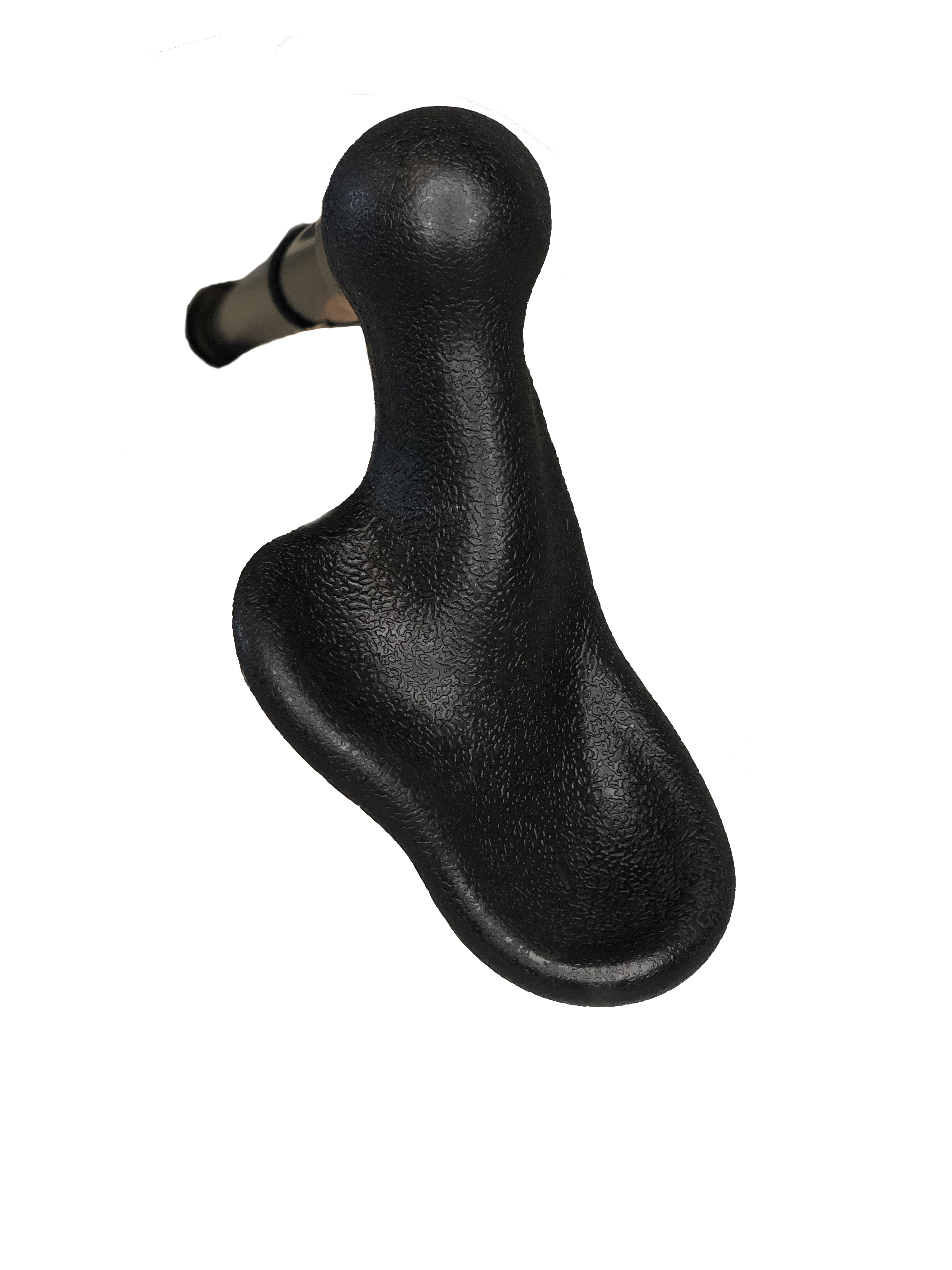 Pluviose wandelstok - 2-delig - anatomische palmgreep - zwart - rechts -- PL2B2