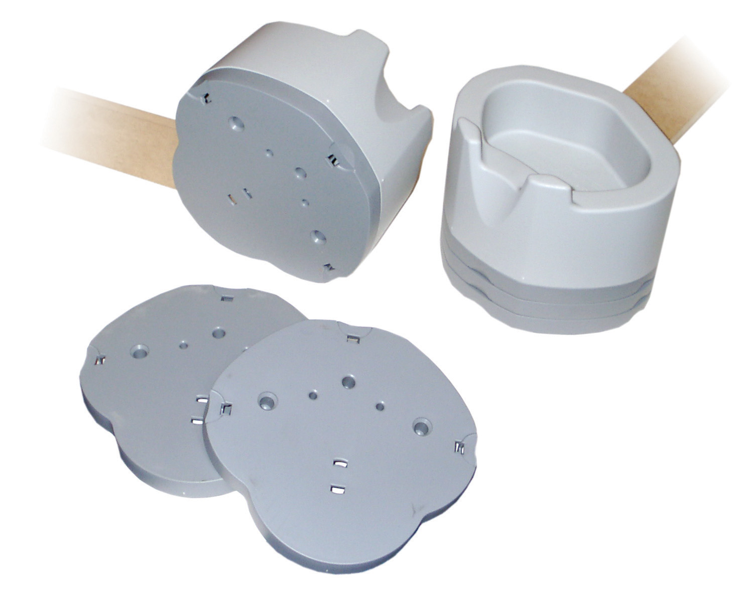 Langham meubelverhogers blokken van 7,5 cm hoogte (verhoogt 5 cm), set van 2, gelinkt