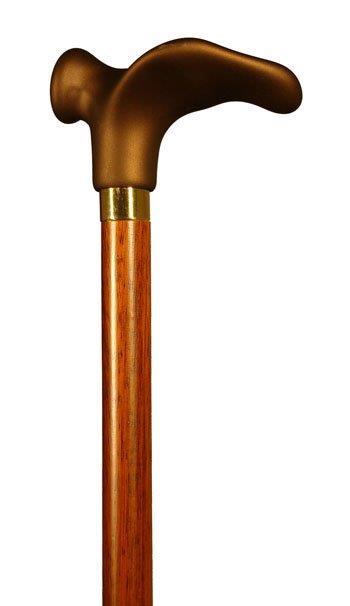 Finna wandelstok soft touch, anatomisch handvat standaard, bruin rechtshandig -- FN-4400