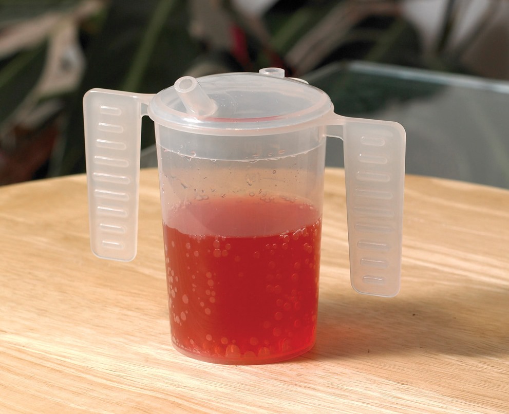 Bekers met vleugel handvatten - 2 bekers en 2 drinktuitjes - 250 ml