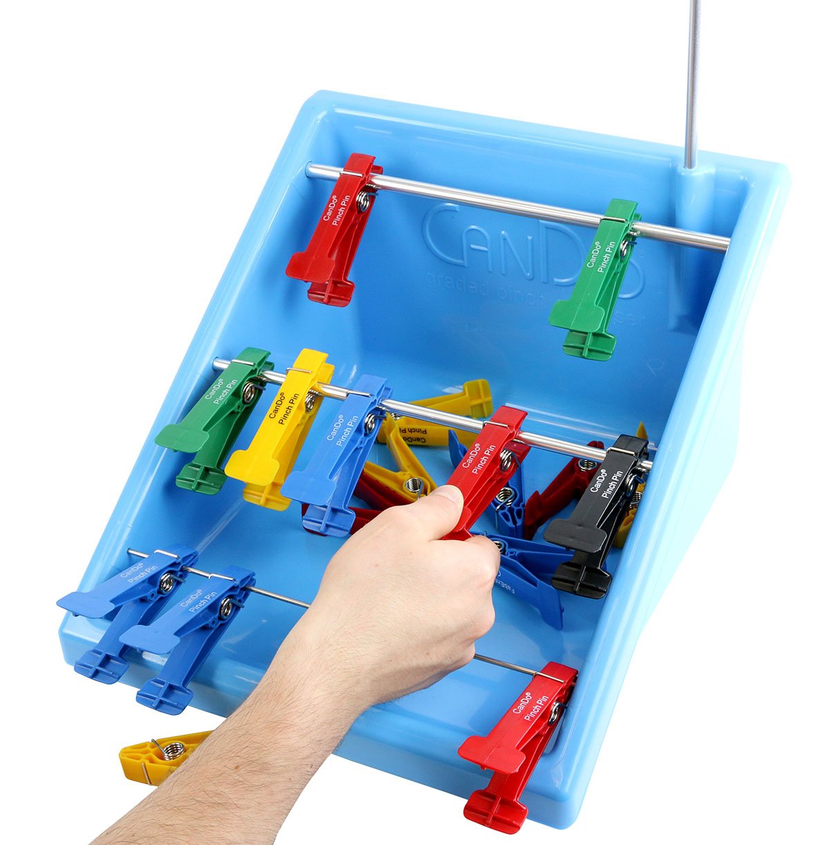 Graded Pinch vinger trainer - progressieve wasknijpers - extra zwaar - zwart (10 st)