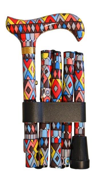 Finna wandelstok plooi- en verstelbaar, volledig in 1 motief Miro, aluminium -- FN-41335