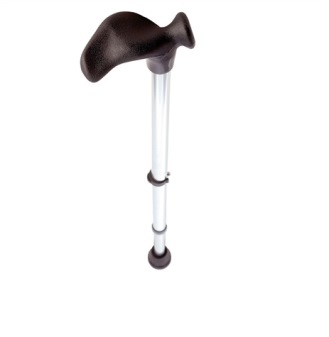 Wandelstok met anatomische palmgreep RFM zwart - links, 88 - 111 cm