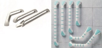 Wandbeugel kunststof met antislip ribbels Prima - 30 cm - wit