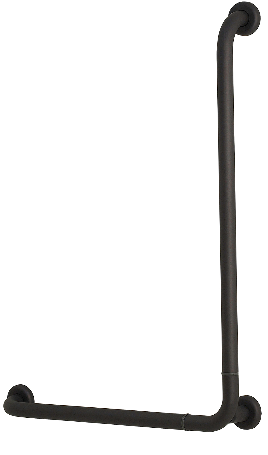Wandbeugel staal, antislip gecoat EASA, L-vorm 35 x 67 cm links - antraciet-- GRL3567LB