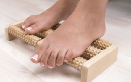 Voet massage roller in hout