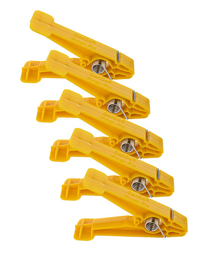 Graded Pinch vinger trainer - progressieve wasknijpers - extra licht - geel (10 st)