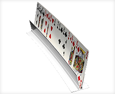 Speelkaartenhouder in kunststof Henro-Card - wit