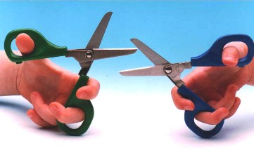 Ergonomische en zelfopenende schaar Easi-Grip - ronde punt - rechts - 45 mm -- PR-1/SO