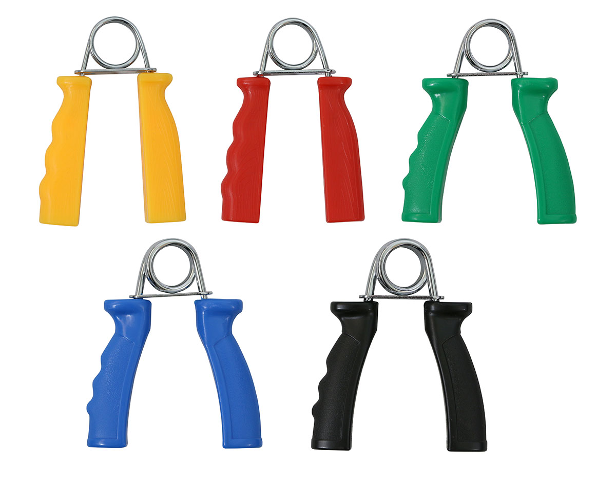 Handkniiper met oefenveer - 1.36 kg - geel - 2 st