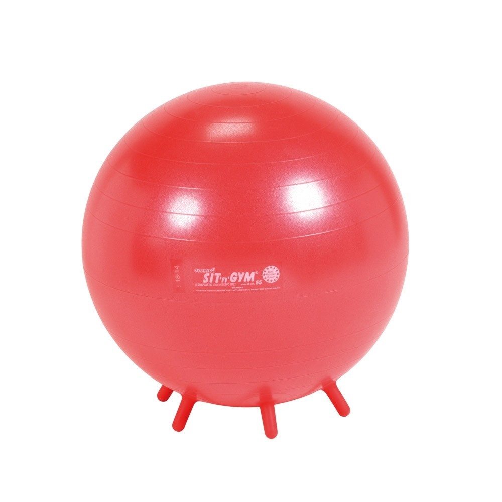 Balle siège avec petits pieds Sit'n Gym 55 cm - rouge -- 4008955