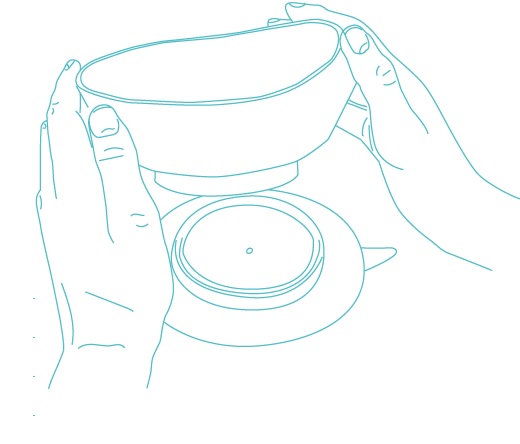 Récipient sur ventouse - 15 cm - blanc