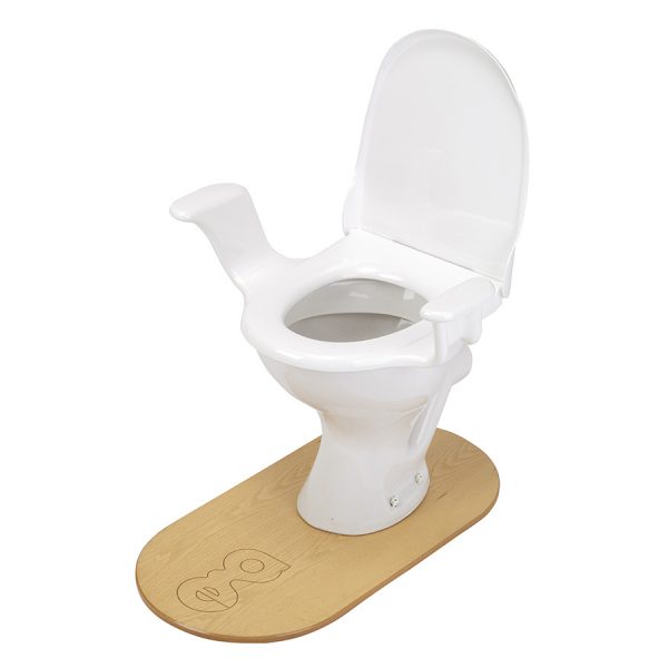 Toiletzit/verhoger met armsteunen uit 1 stuk Nobi Classic zonder verhoging, met deksel