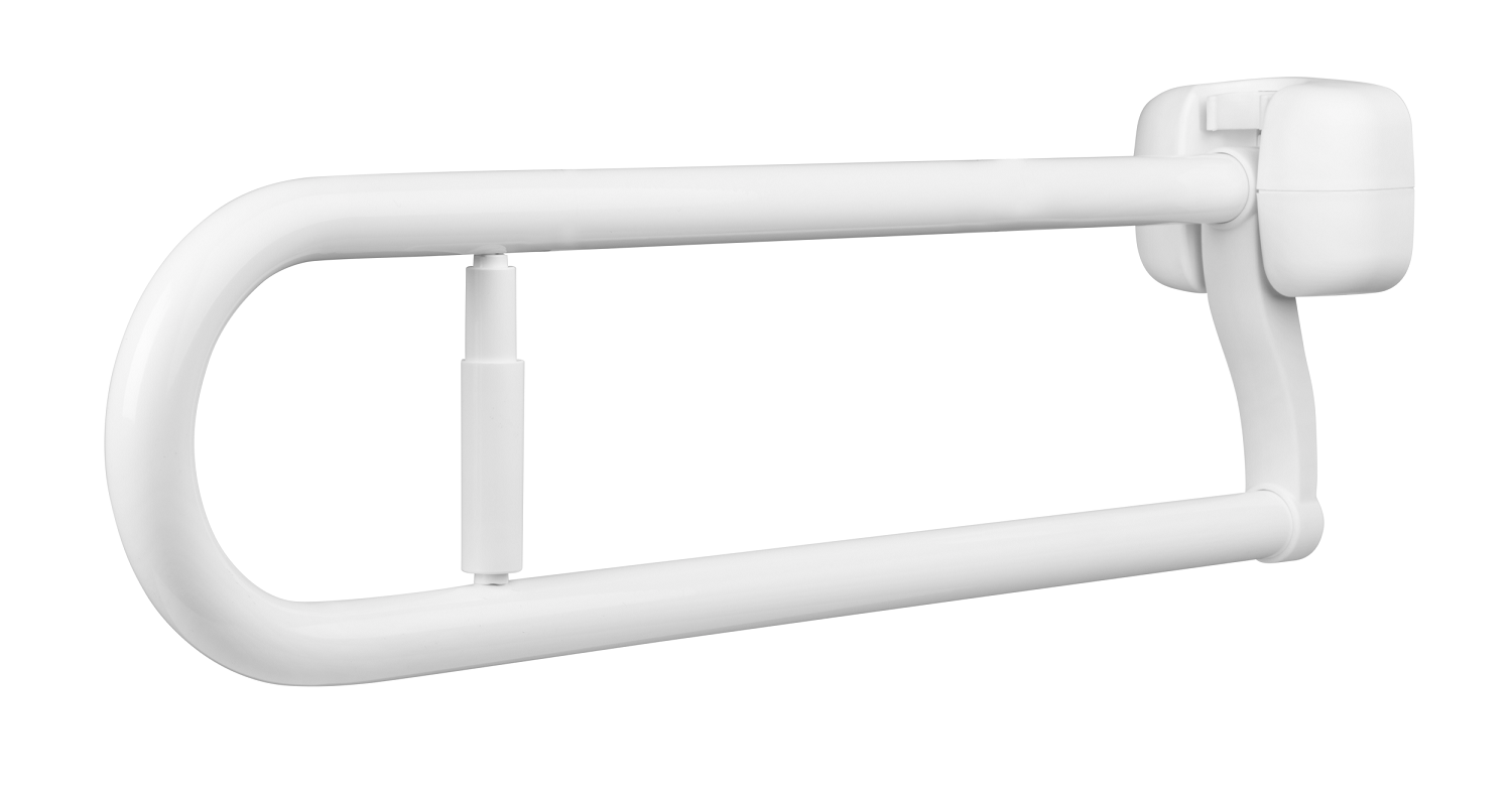Toiletrolhouder voor toiletbeugel opklapbaar Premium - wit