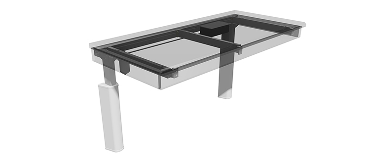 FlexiElectric hoog-laagframe voor werkblad 