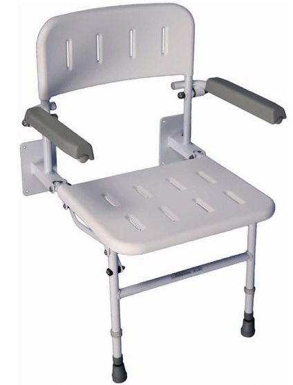 Douchezit voor muurbevestiging EASA met arm- en rugleuning - EB7
