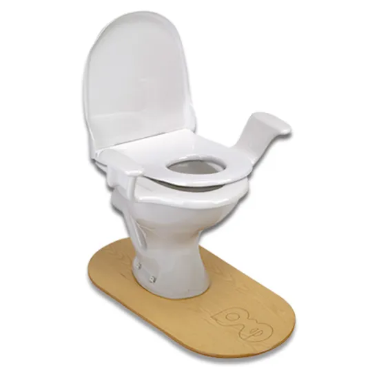 Toiletzit/verhoger met armsteunen uit 1 stuk Nobi Family, met toiletbrilverkleiner en deksel