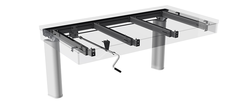 FlexiManual hoog-laagframe voor werkblad