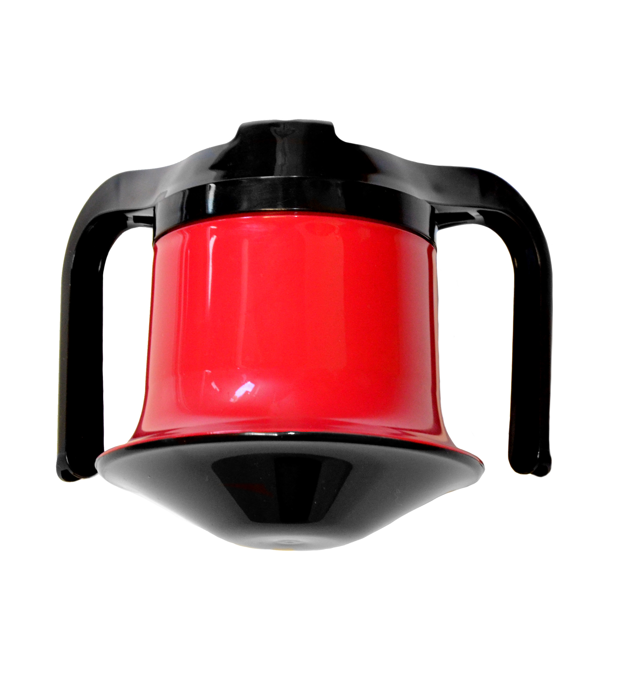 Tuimelbeker met 2 handvatten deksel en tuitje - 250 ml - rood