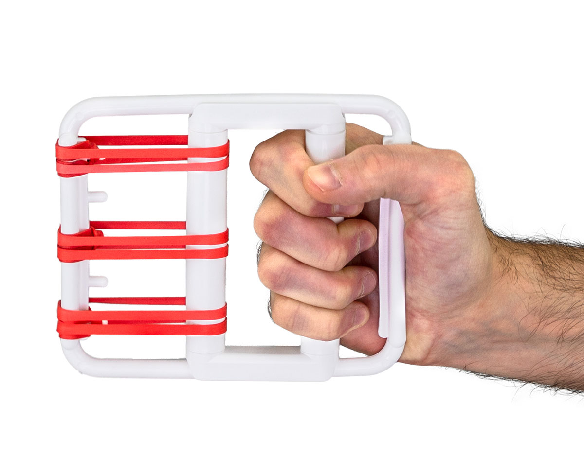 Hand exerciser met 25 elastieken - 5x per weerstand