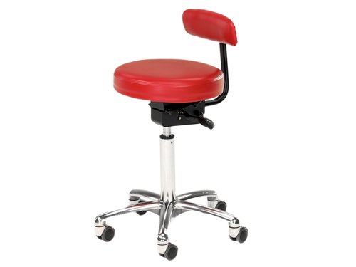 Werkkruk Rollhocker - met rugleuning