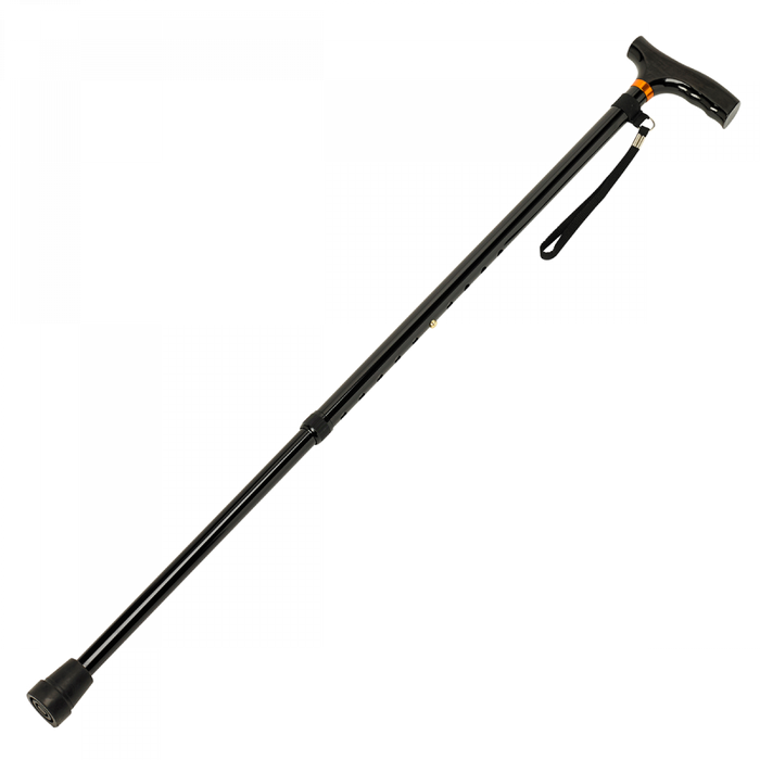 Wandelstok houten handgreep Premium Homecraft niet opvouwbaar - zwart, 79 - 102 cm -- AA8102D