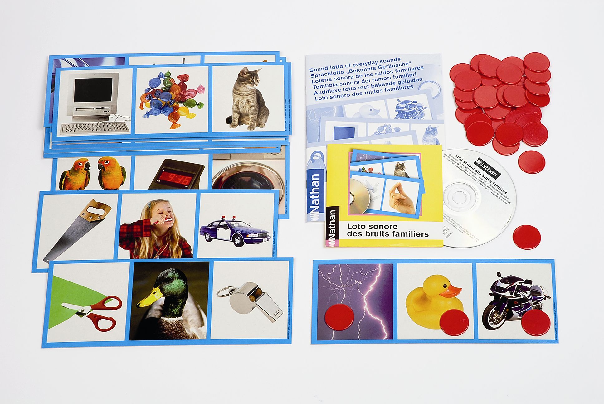 Geluidenlotto Alledaagse geluiden 12 taferelen, CD -- 549217