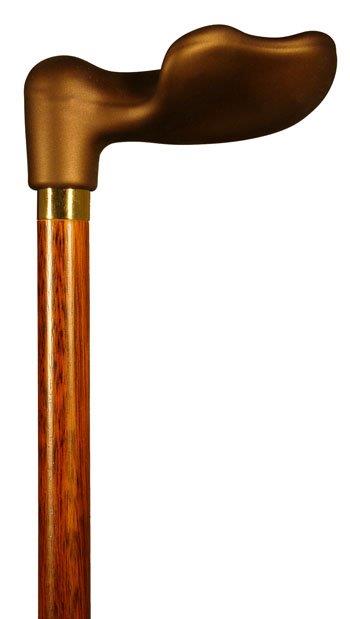 Finna wandelstok soft touch, anatomisch handvat palmgreep, bruin,  rechtshandig -- FN-4401