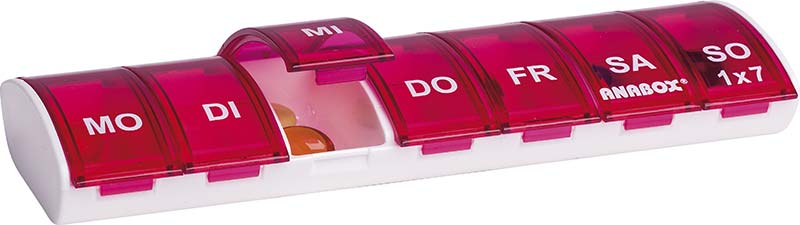 Pillendoos ANABOX - 1 week - 1 vak per dag