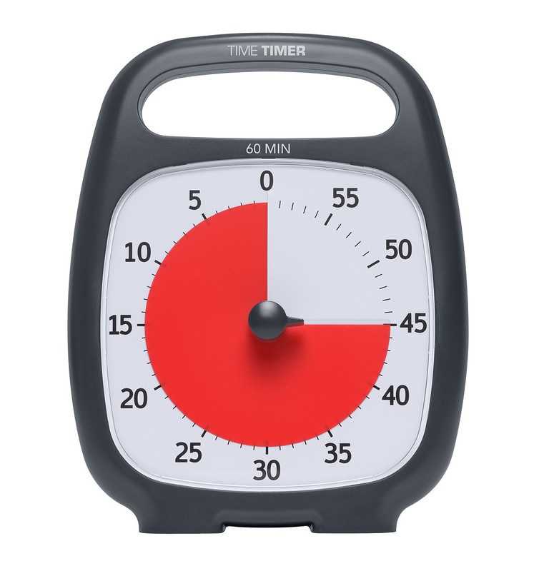 Therapie tijdsklok Time Timer PLUS - zwart