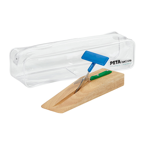 Tafelschaar op houten voet Easi-Grip - scherpe punt - 75 mm -- PTT-5/WB