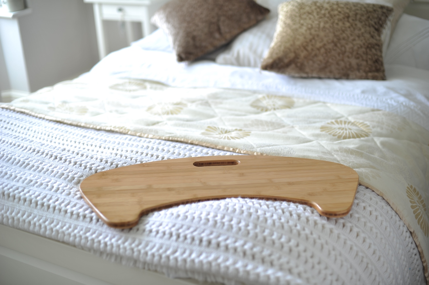 Gebogen transferplank in bamboe - 65 cm