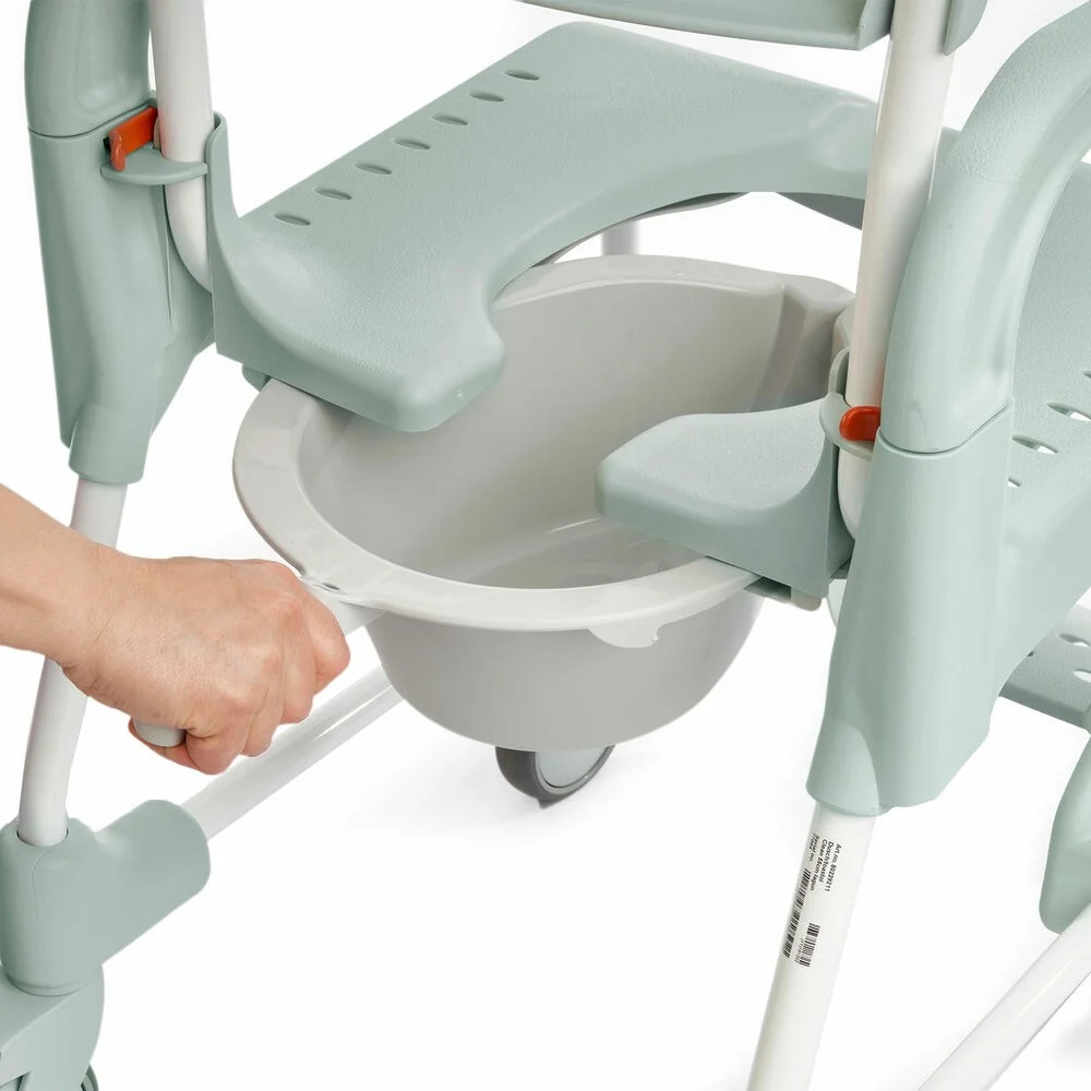 Bedpan met deksel met handvat voor Etac Clean - grijs