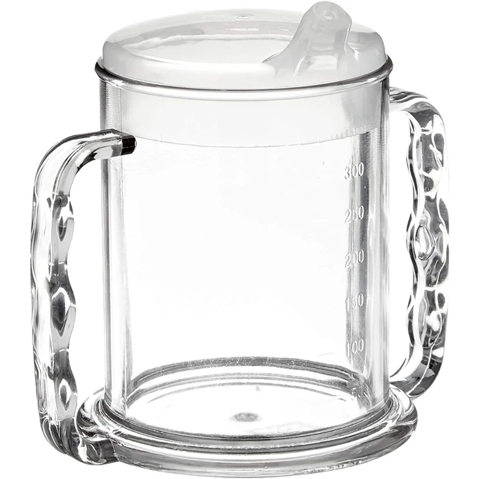 Transparante beker met 2 handvatten 285 ml