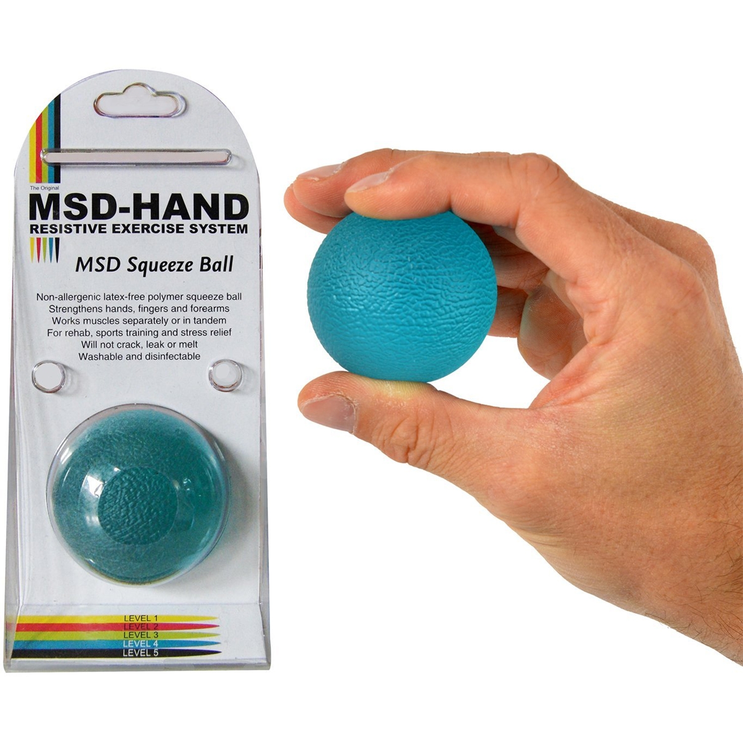 MoVeS Handtrainingsbal - sterk - blauw