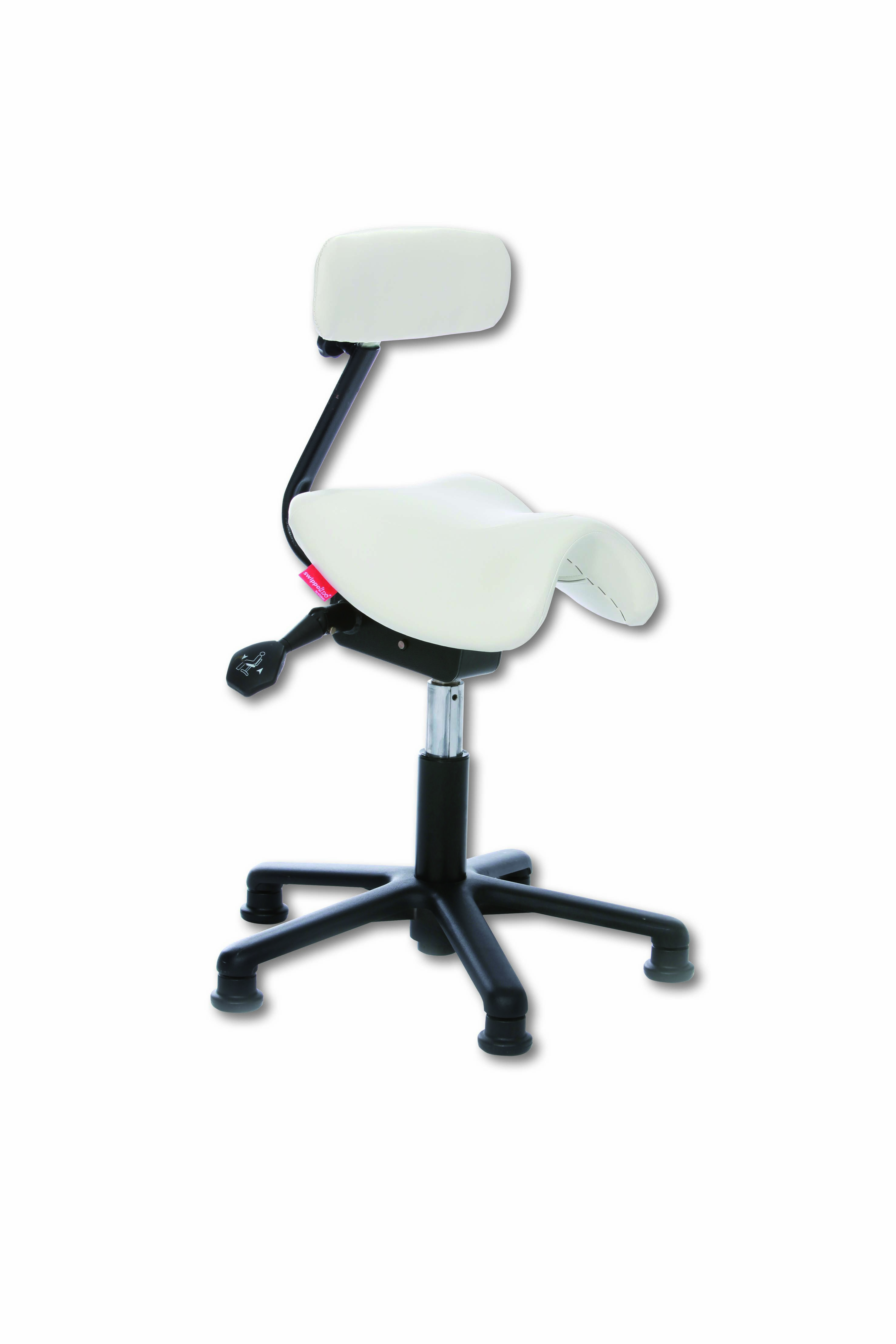 Kinderzadelstoel Swippolino Viva - met rugleuning - 43-55 cm - rood