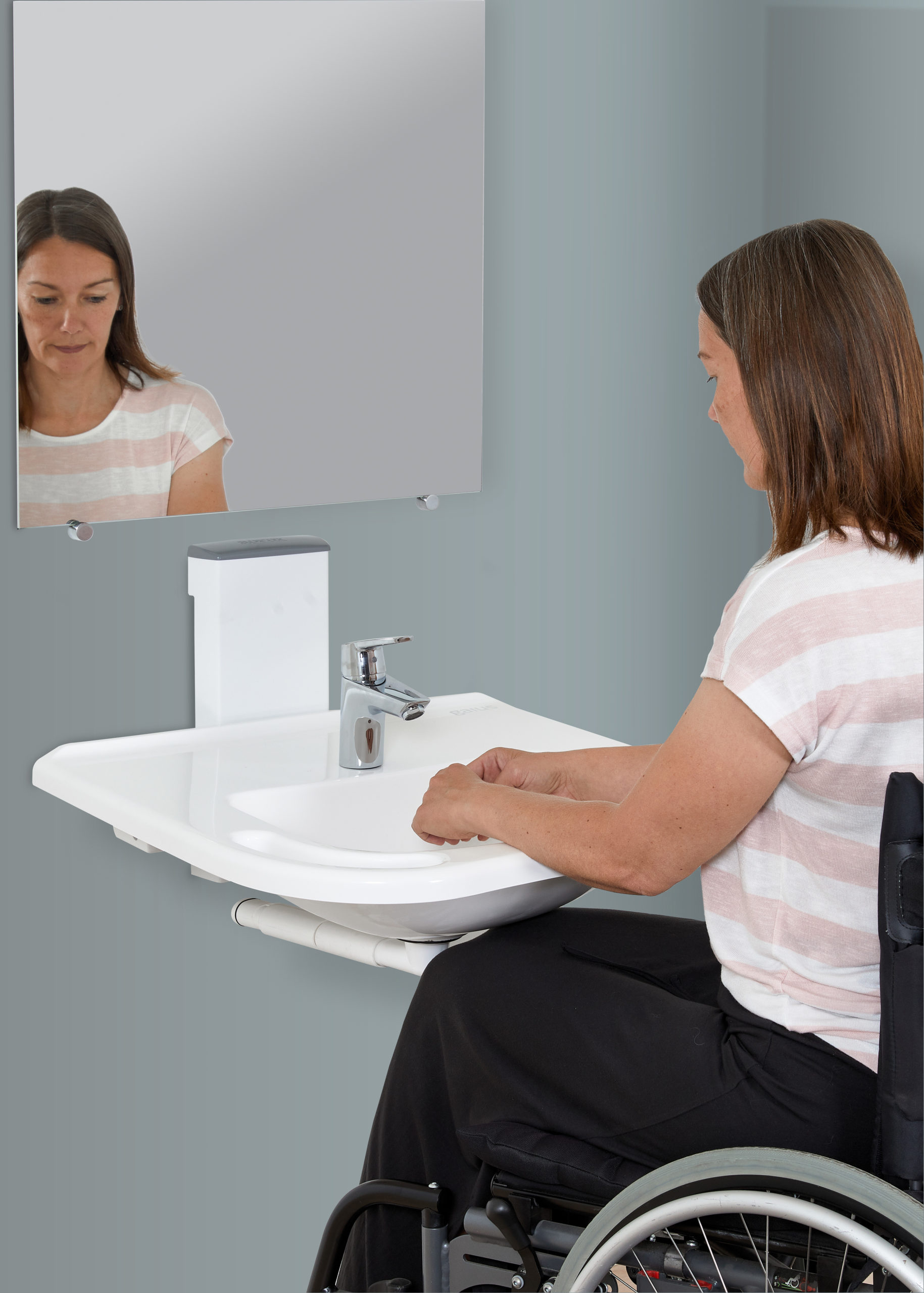 zzz Lavabo Ropox Adaptline, H/L unit 20 cm, incl. mengkraan + flexibels