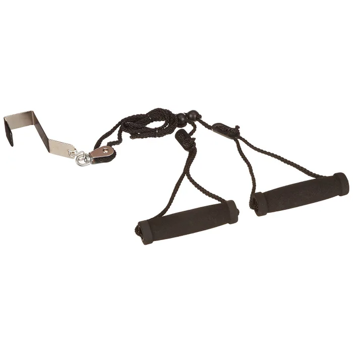 2 poignées et une poulie pour l’épaule pour fixation à la porte Rolyan avec clip métal. -- A873624