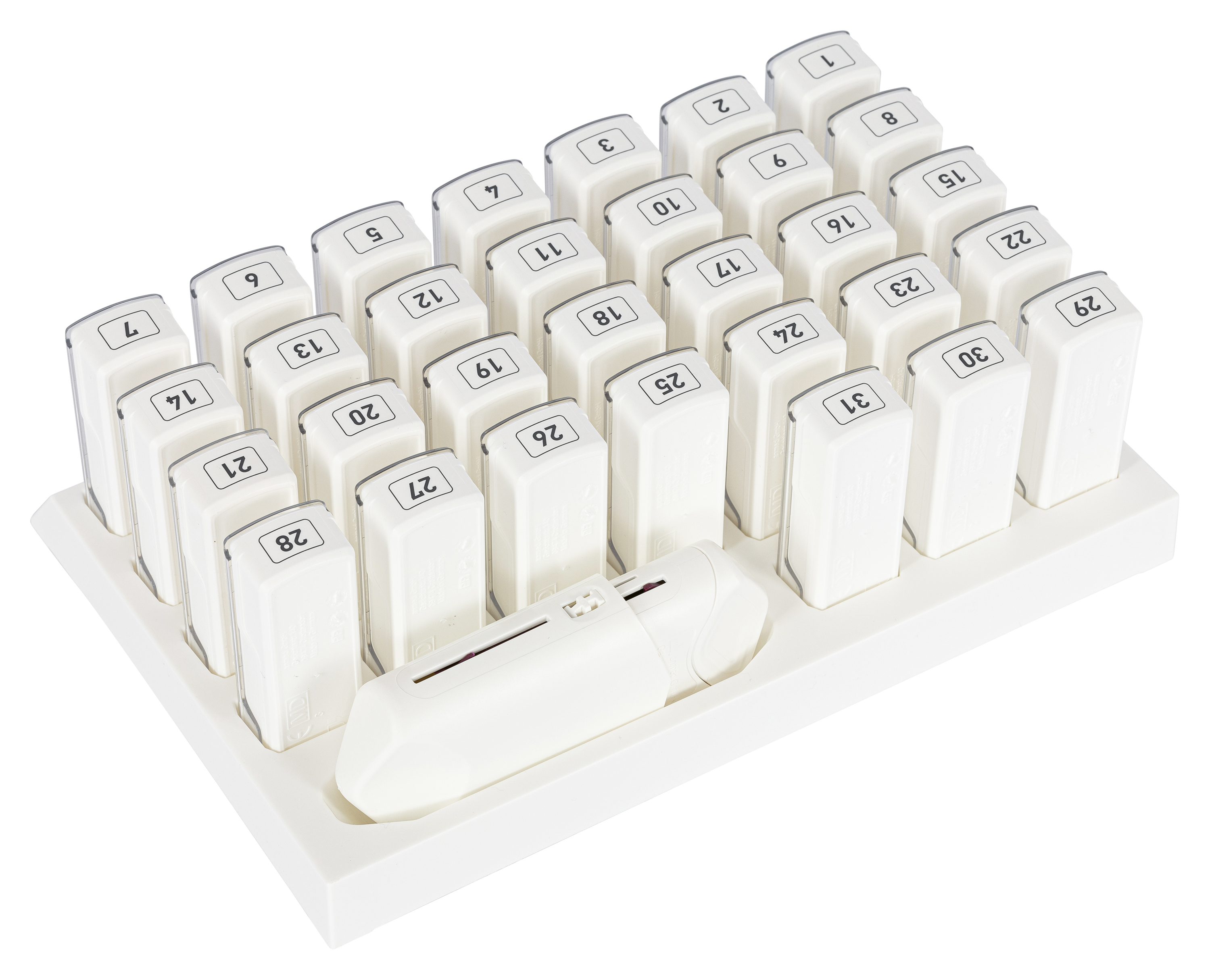 Pillendoos ANABOX - Mini Plus met pillensplijter - voor 31 dagen