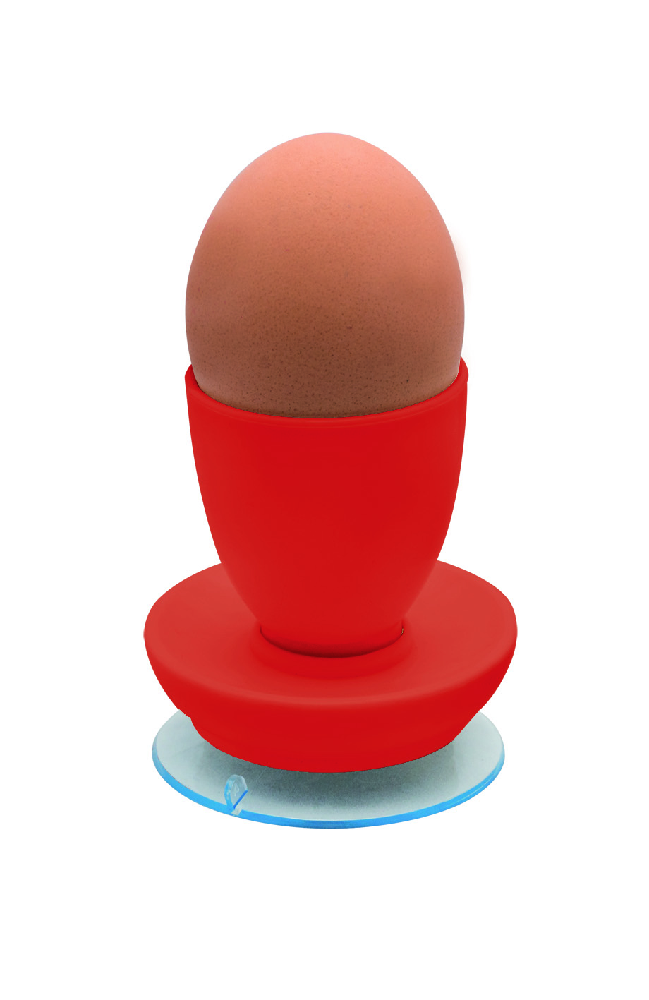 Eierdopjes op zuignap - rood - set van 2