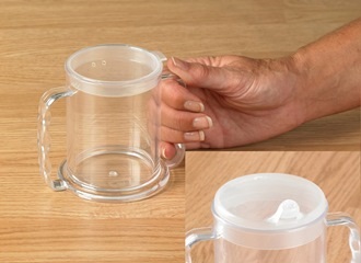 Transparante beker met 2 handvatten 285 ml