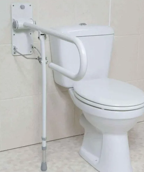 Opklapbare toiletbeugel met steun - luxe - 76 cm